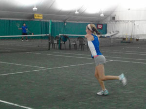 Girl Playing on Indoor Courts